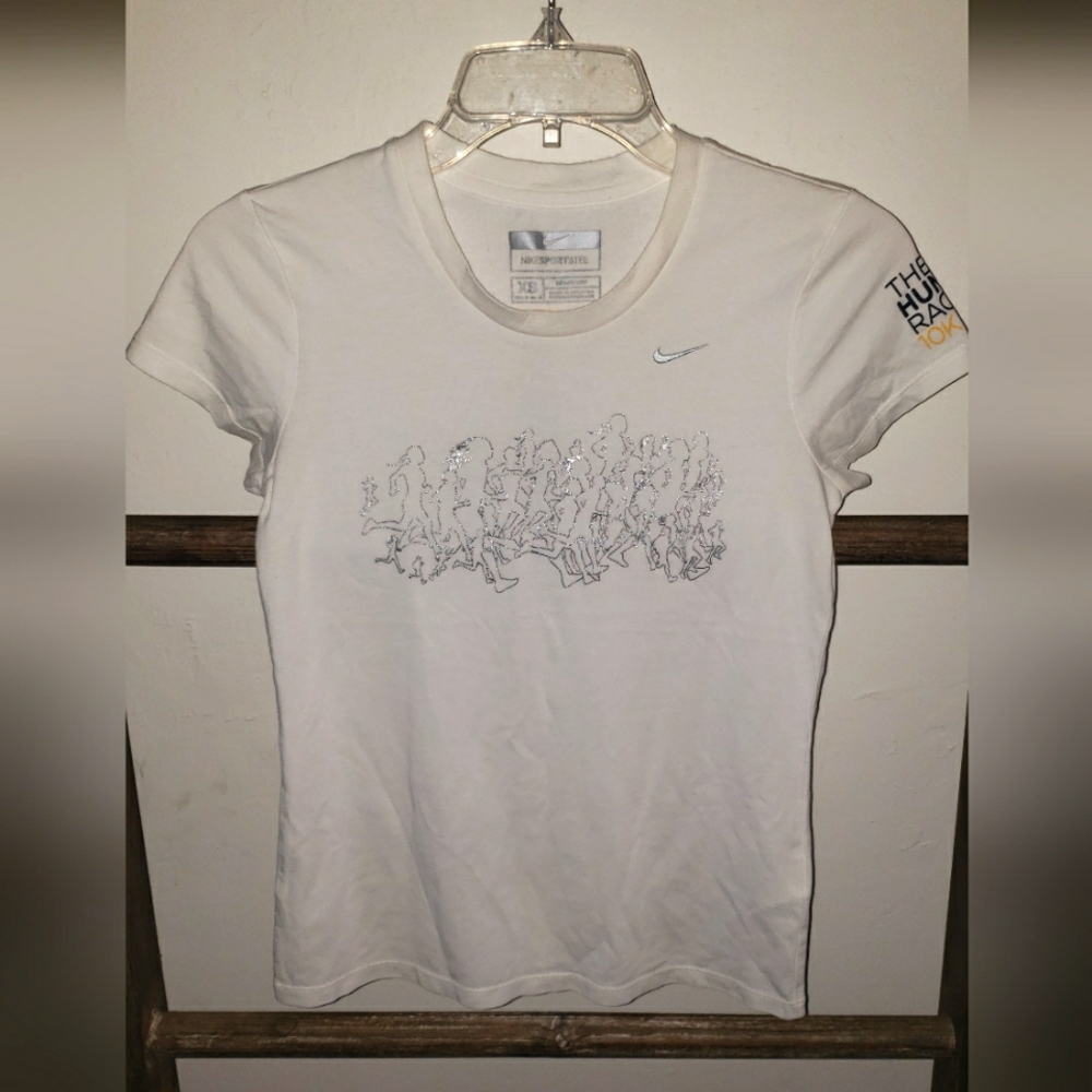 Nike Sports White Short Sleeve T-shirt Sz XS